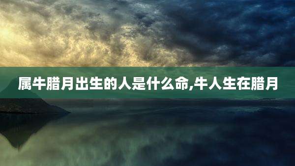 属牛腊月出生的人是什么命,牛人生在腊月