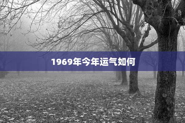 1969年今年运气如何