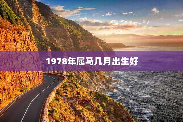 1978年属马几月出生好