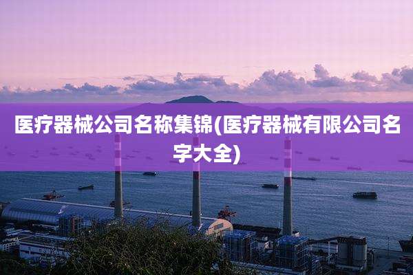 医疗器械公司名称集锦(医疗器械有限公司名字大全)