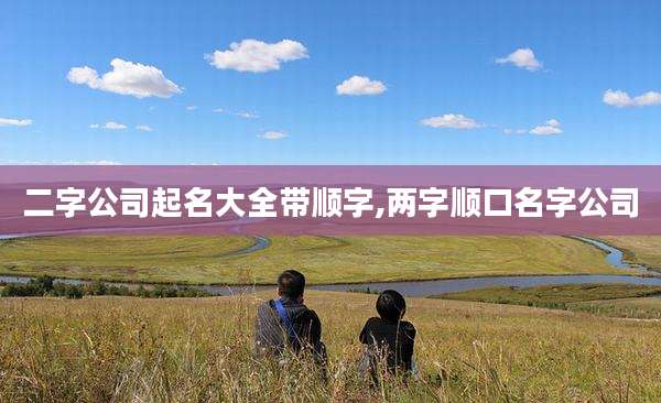 二字公司起名大全带顺字,两字顺口名字公司
