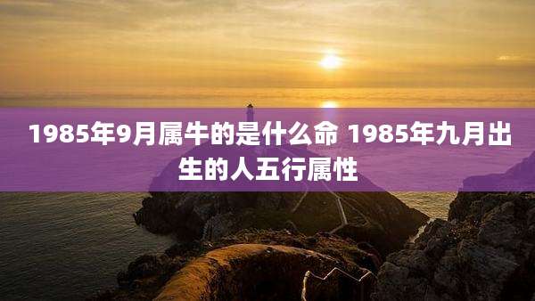 1985年9月属牛的是什么命 1985年九月出生的人五行属性