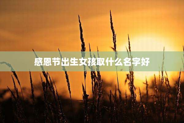 感恩节出生女孩取什么名字好