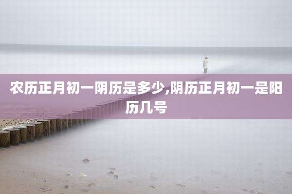 农历正月初一阴历是多少,阴历正月初一是阳历几号