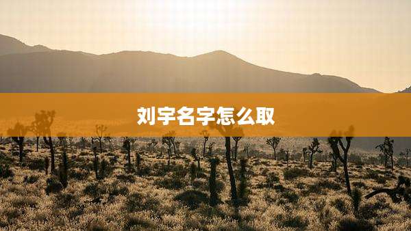 刘宇名字怎么取