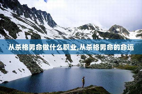 从杀格男命做什么职业,从杀格男命的命运