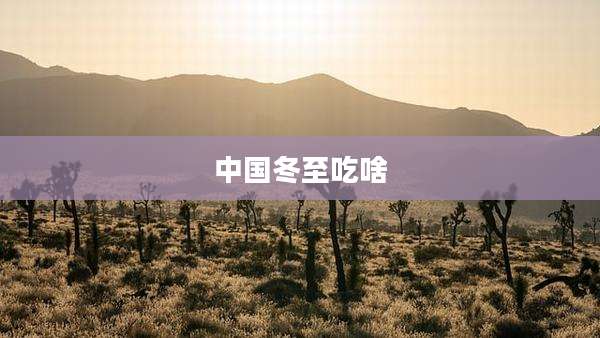 中国冬至吃啥