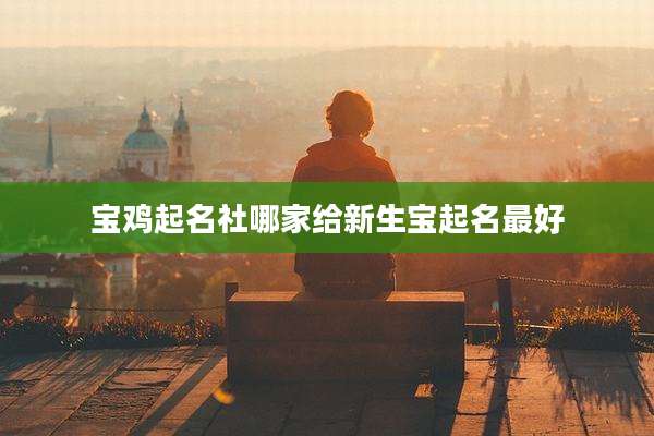 宝鸡起名社哪家给新生宝起名最好