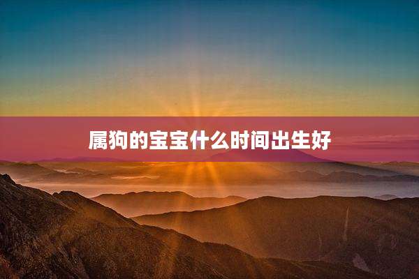 属狗的宝宝什么时间出生好