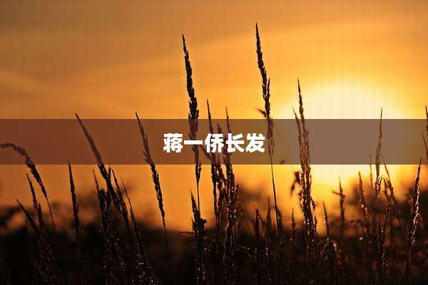 蒋一侨长发