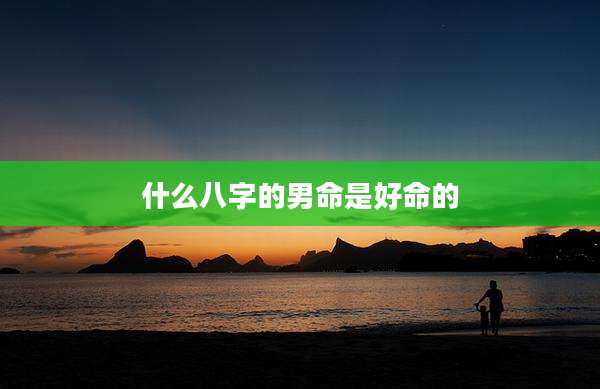 什么八字的男命是好命的