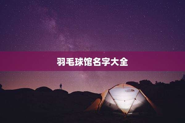 羽毛球馆名字大全
