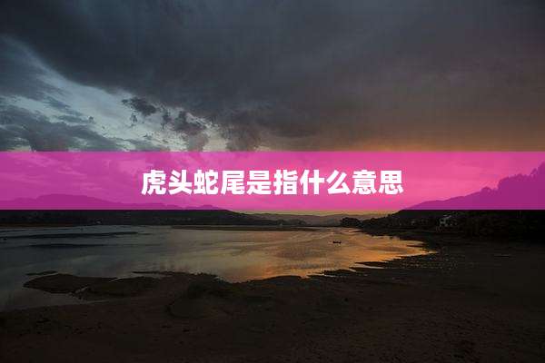 虎头蛇尾是指什么意思