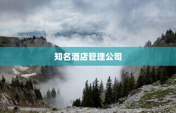 知名酒店管理公司