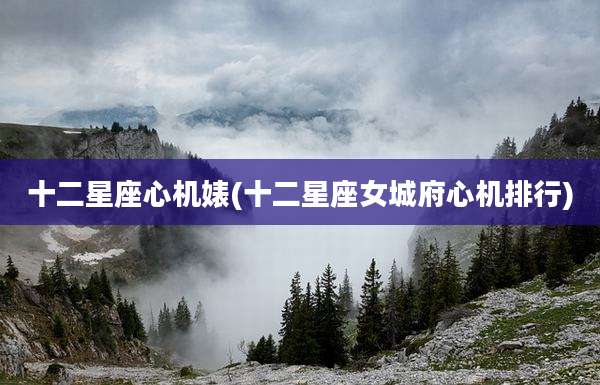 十二星座心机婊(十二星座女城府心机排行)