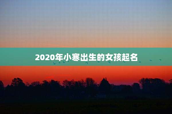 2020年小寒出生的女孩起名