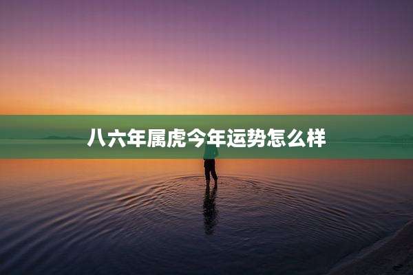 八六年属虎今年运势怎么样