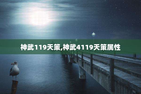 神武119天策,神武4119天策属性