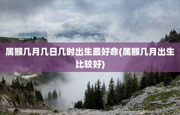属猴几月几日几时出生最好命(属猴几月出生比较好)
