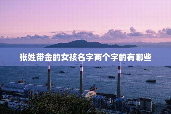 张姓带金的女孩名字两个字的有哪些