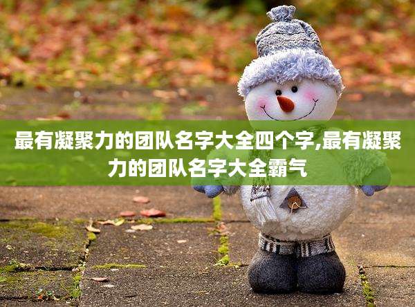 最有凝聚力的团队名字大全四个字,最有凝聚力的团队名字大全霸气