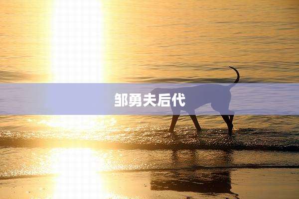 邹勇夫后代