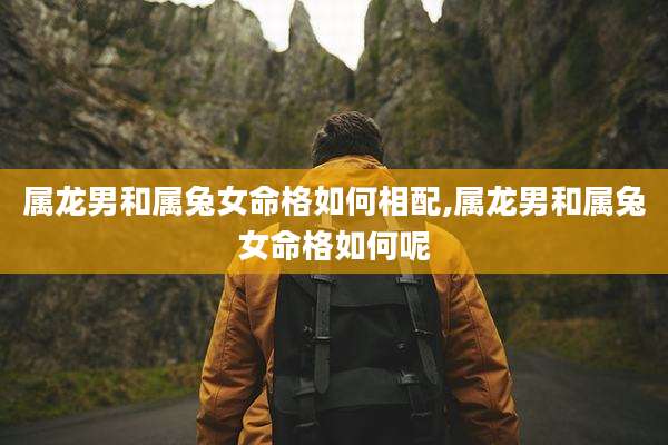 属龙男和属兔女命格如何相配,属龙男和属兔女命格如何呢