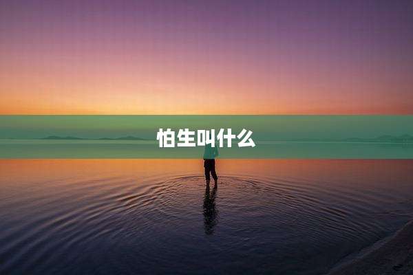 怕生叫什么