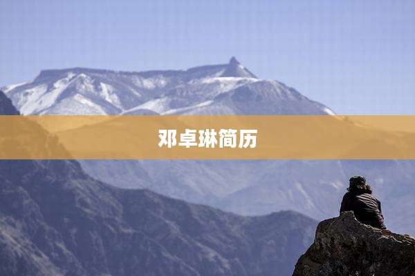 邓卓琳简历