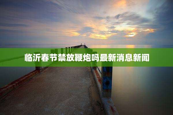 临沂春节禁放鞭炮吗最新消息新闻