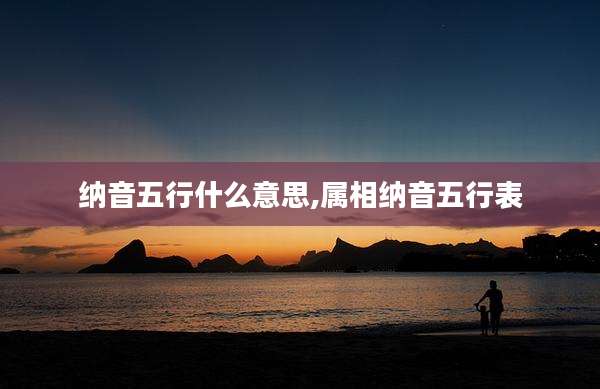 纳音五行什么意思,属相纳音五行表
