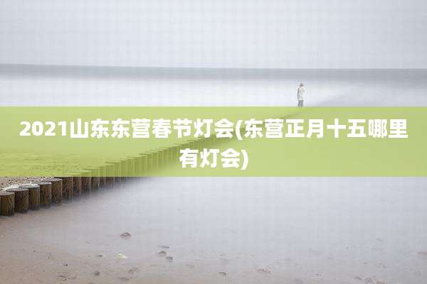 2021山东东营春节灯会(东营正月十五哪里有灯会)