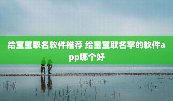 给宝宝取名软件推荐 给宝宝取名字的软件app哪个好
