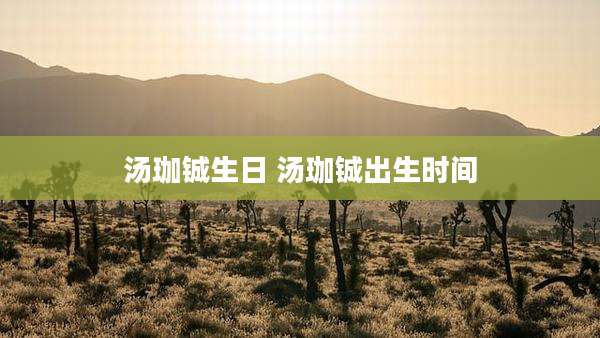 汤珈铖生日 汤珈铖出生时间