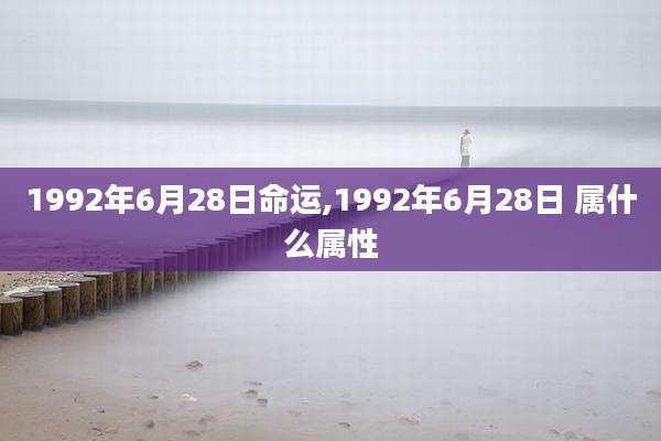 1992年6月28日命运,1992年6月28日 属什么属性
