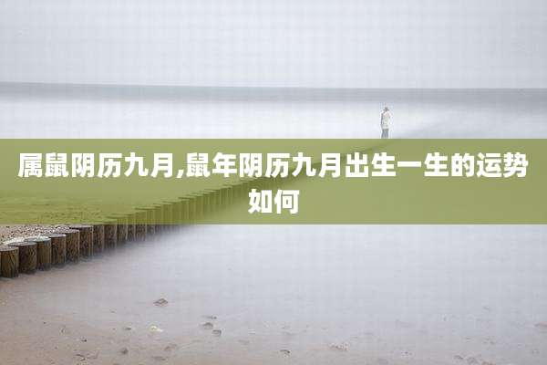 属鼠阴历九月,鼠年阴历九月出生一生的运势如何