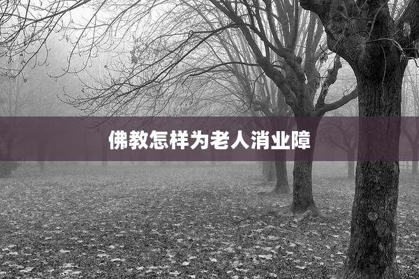 佛教怎样为老人消业障