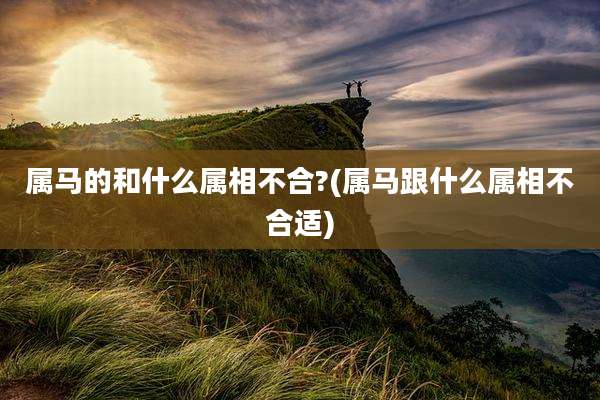 属马的和什么属相不合?(属马跟什么属相不合适)