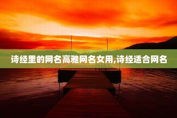 诗经里的网名高雅网名女用,诗经适合网名