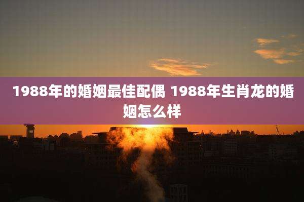 1988年的婚姻最佳配偶 1988年生肖龙的婚姻怎么样
