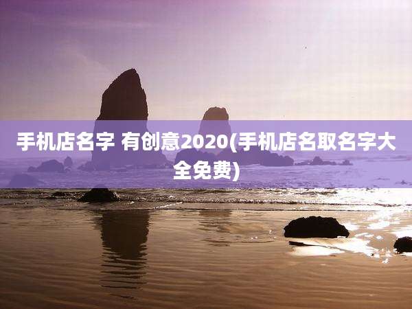 手机店名字 有创意2020(手机店名取名字大全免费)