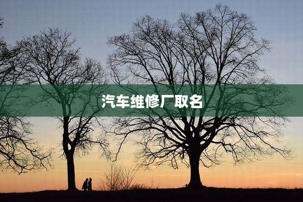 汽车维修厂取名