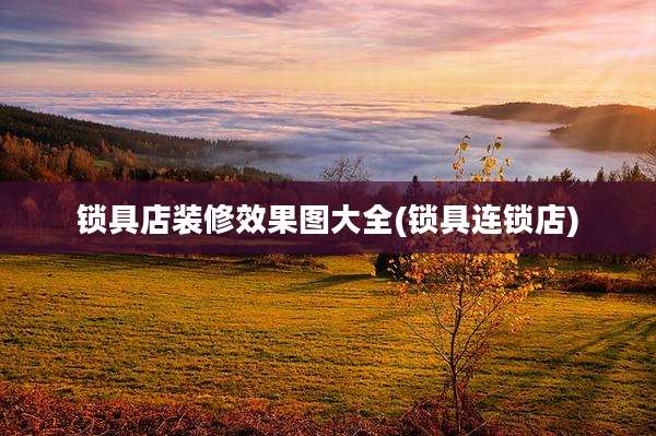 锁具店装修效果图大全(锁具连锁店)
