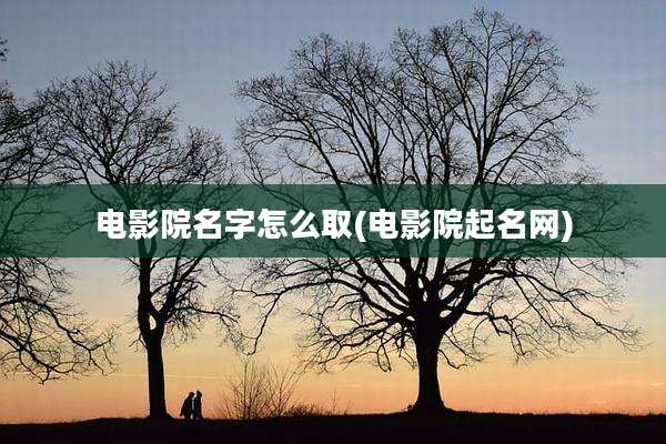 电影院名字怎么取(电影院起名网)