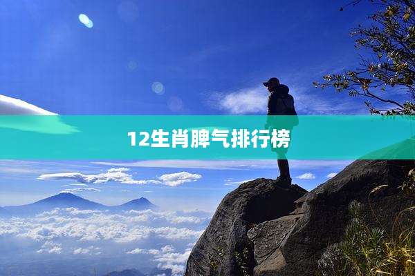 12生肖脾气排行榜