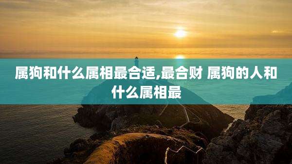 属狗和什么属相最合适,最合财 属狗的人和什么属相最