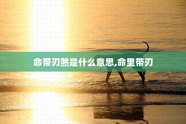命带刃煞是什么意思,命里带刃