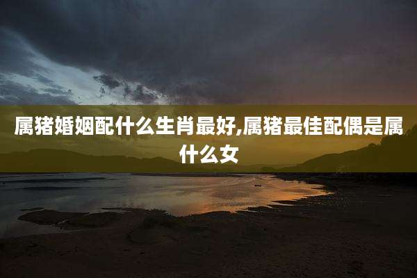 属猪婚姻配什么生肖最好,属猪最佳配偶是属什么女