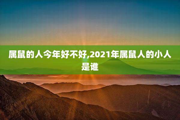 属鼠的人今年好不好,2021年属鼠人的小人是谁