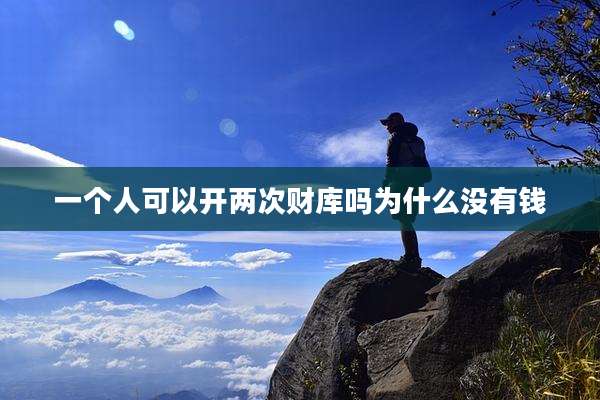 一个人可以开两次财库吗为什么没有钱